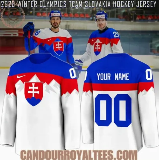 Discover Personalized Slovakia Hockey 2026 Winter Olympics Jersey White