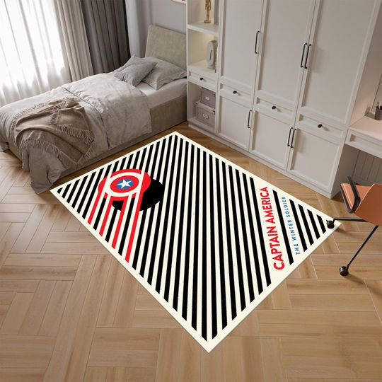 Discover Captain America Rug, Marvel Characters Rug, Avengers Rug, Kids Room Decor, Movie Rug