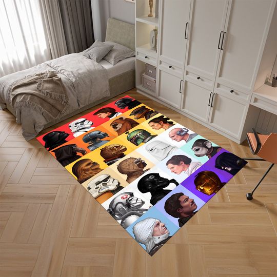 Star Wars Character Rug, Movie Decor, Kids Rug,Gifts for Her