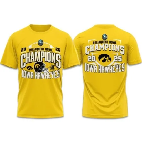 Discover HOT!! Hawkeyes Bowl Champions 2025 2026 Shirt 2D
