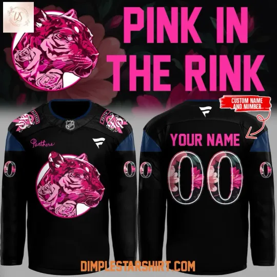Discover Personalized Flordia Panther Pink The Rink Hockey Jersey