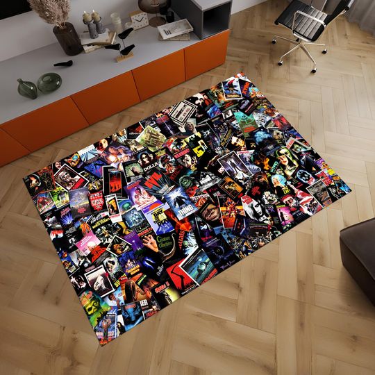 Discover Horror Movie Rug, Movie Rug, Horror Rug, Boys Room Rug, Gifts for her