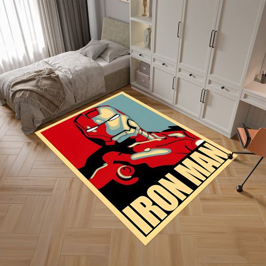 Discover Ironman Marvel Pop Art Movie Rug for Kids and Home Decor