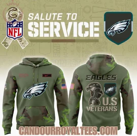 Discover Philadelphia Eagle Military Appreciation Legend 2025 3D Hoodie