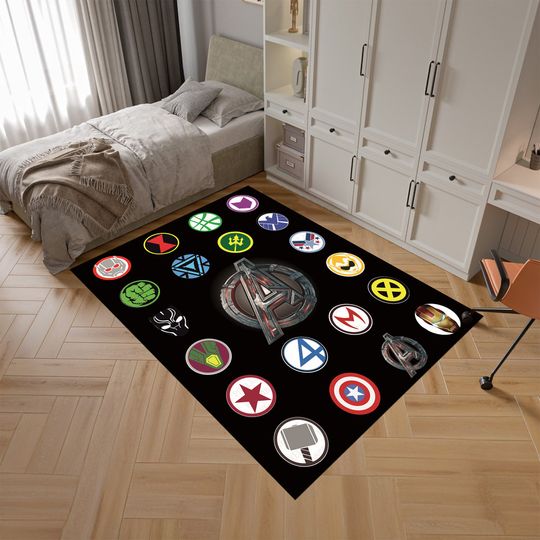 Discover Marvel Avangers Rug, Movie Rug, Fantastic Rug, Movie Decor, Rug for Kids Room, Home Decor