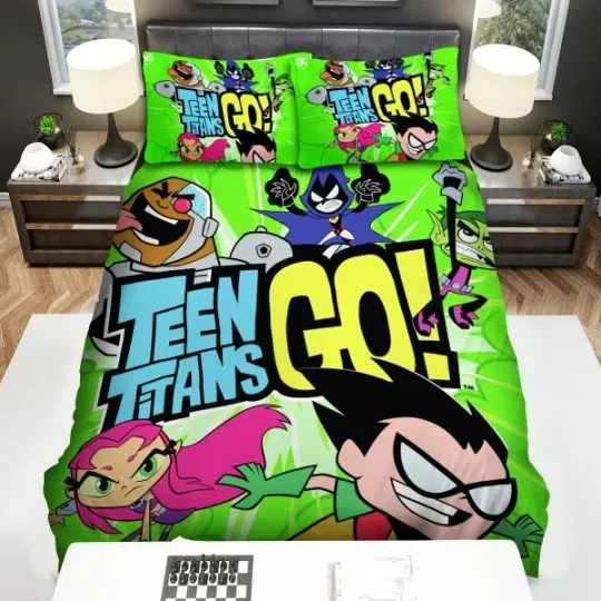 Discover Cartoon Gift Teen Titans Go Full Bedding Duvet Cover Set (4pcs)