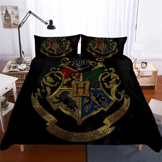 Movies Gift Idea Harry Potter Hogwarts Full Bedding Duvet Cover Set