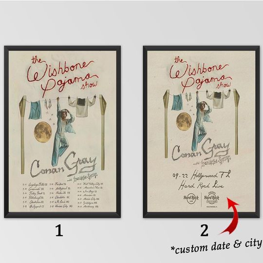 Discover Custom Poster - Conan Gray Poster Tour The Wishbone Pajama Show Schedule Cities Tour Poster
