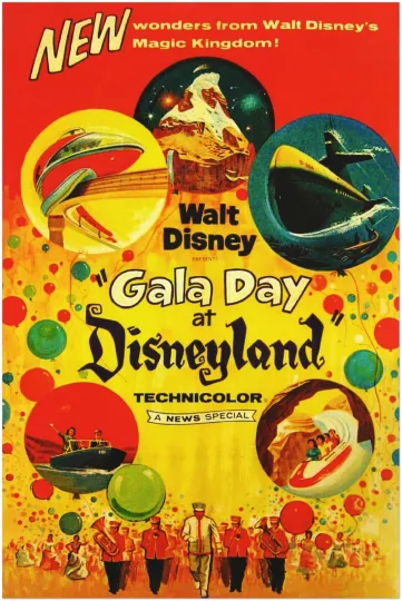 Discover Disney Attraction Poster - Gala Day - Disneyland Vintage Poster
