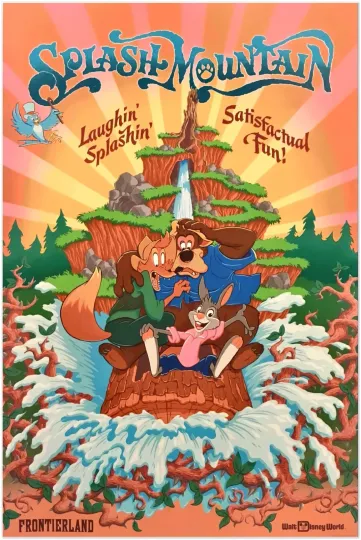 Discover Disney Attraction Poster - Splash Mountain - Disney World Vintage