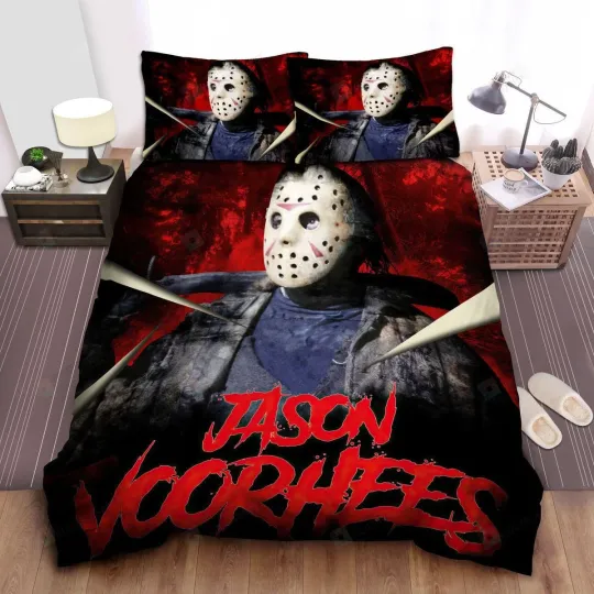 Discover Halloween Gift Idea Friday The 13th Horror Full Bedding Duvet Cover Set (4pcs)