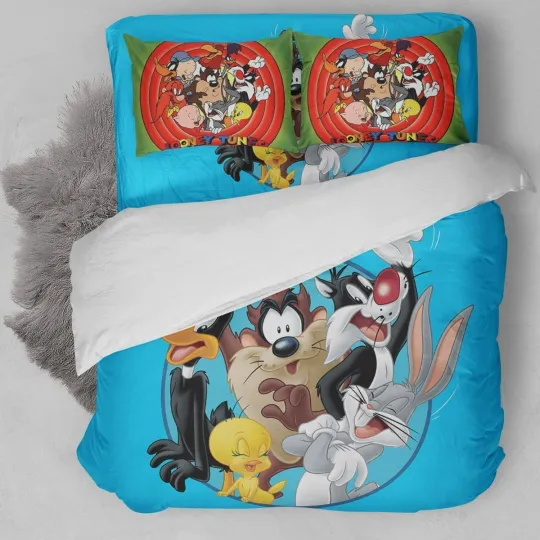 Discover Cartoon Gift Idea Looney Tunes Full Bedding Duvet Cover Set