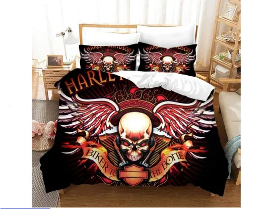 Discover Love Motor Haarleyy Davidson ver15 Full Bedding Duvet Cover Set