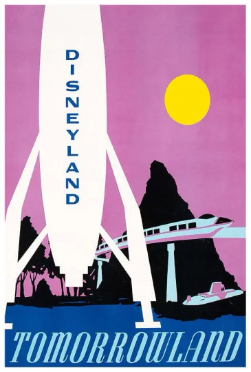 Tomorrowland Disneyland Vintage Poster