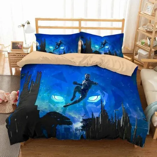 Movies Gift For Fans Black Panther Full Bedding Duvet Cover Set