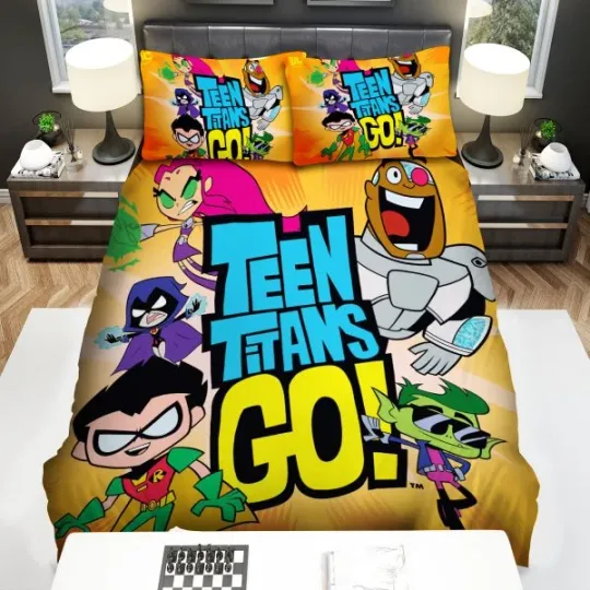 Discover Cartoon Gift Teen Titans Go Ready Duvet Cover Set