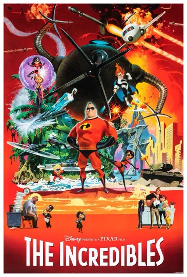 Discover The Incredibles 2004 Poster Pixar Disney Vertical Premium Matte