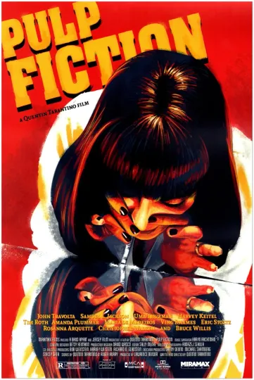 Pulp Fiction Movie Poster Quentin Tarantino Vertical Poster