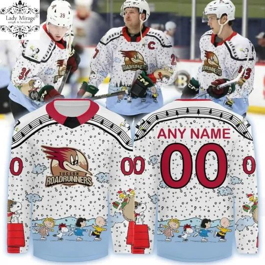 Discover Youth Personalized Tucson Roadrunners Peanuts Night 2026 Hockey Jersey