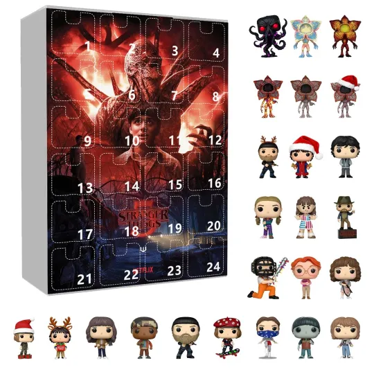 2025 Stranger Things Acrylic Advent Calendar 24 Days Blind Box Home Decor
