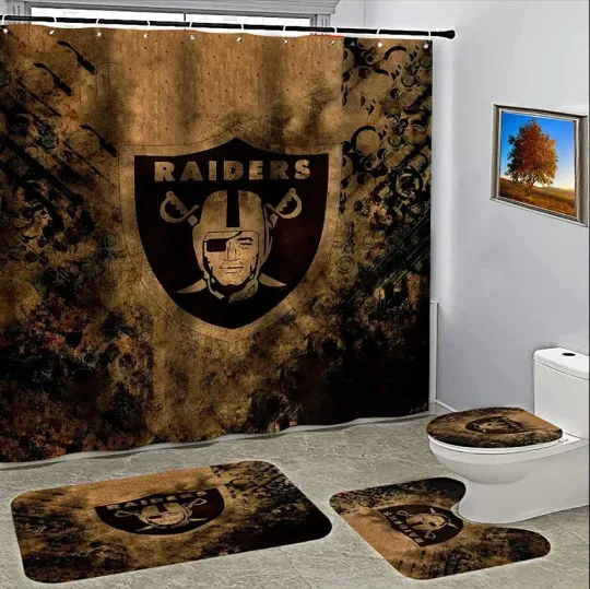 Discover Las Vegas Football Sport  America Team Waterproof Shower Curtain Sets.