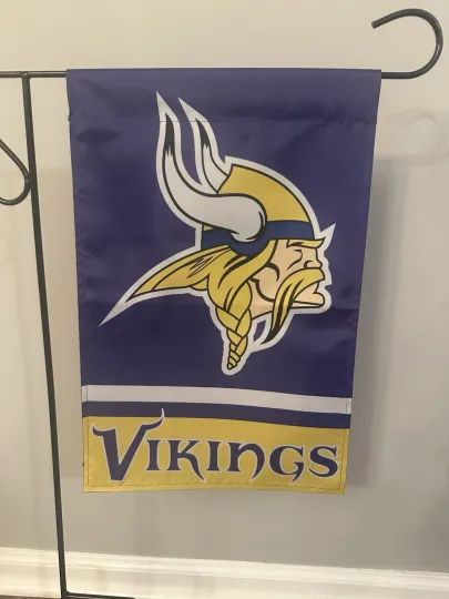 Minnesota Vikings  Garden Flag Double Sided Vikings Premium Yard Flag 12x18