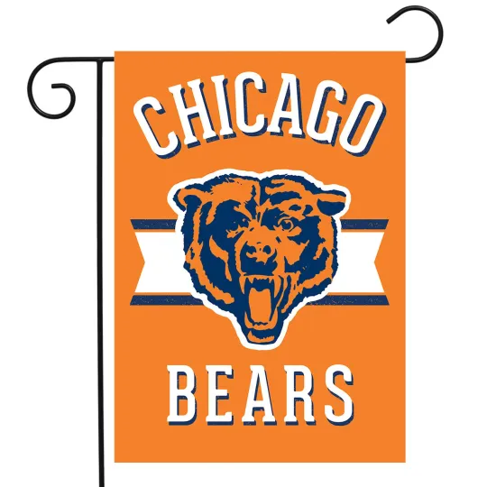 Retro Chicago Bears Garden Flag football Double-Sided 12.5" x 18" Briarwood Lane