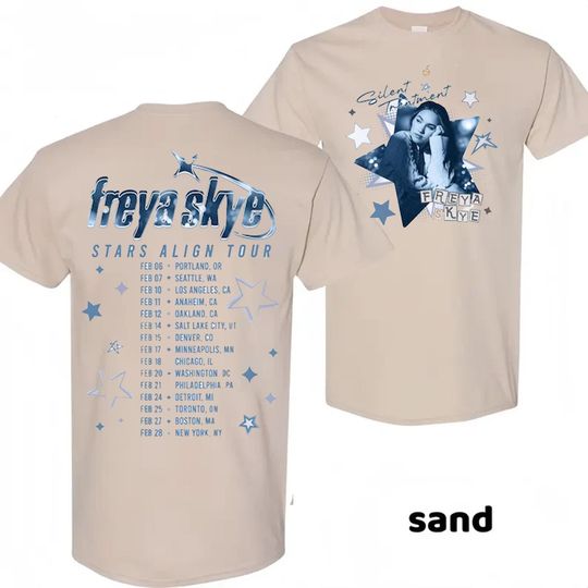 Discover Gift For Lover Freya Skye Silent Treatment Shirt, Stars Align Tour 2026 Merch, Two Sided Pop Concert Tee