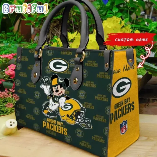 Discover Personalized Green Bayss Team Packerss Football Bag, Leather Handbag