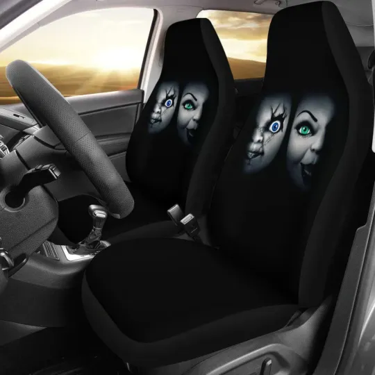 Bride Of Chucky Design Black Horror Car Seat Covers