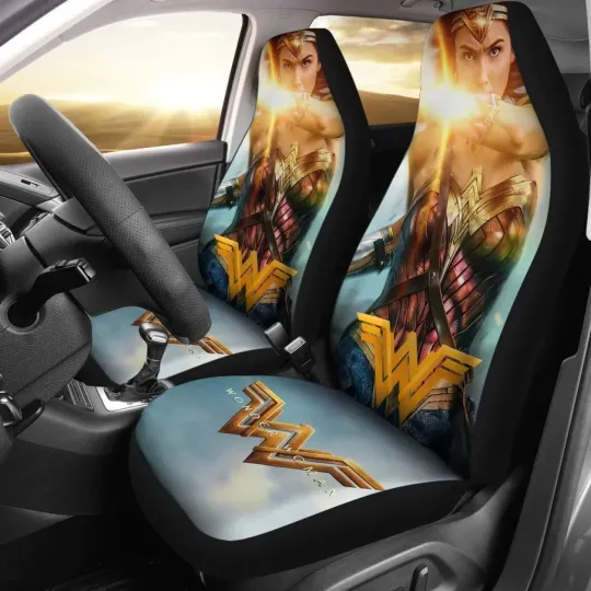 Discover Wonder Woman Super Power Cartoon Movies Car Seat Covers