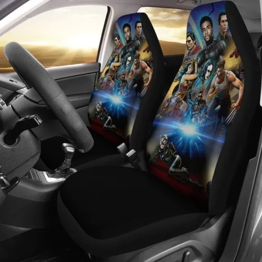 Discover Rise Of Superheroes Cartoon Movies Gift Car Seat Covers