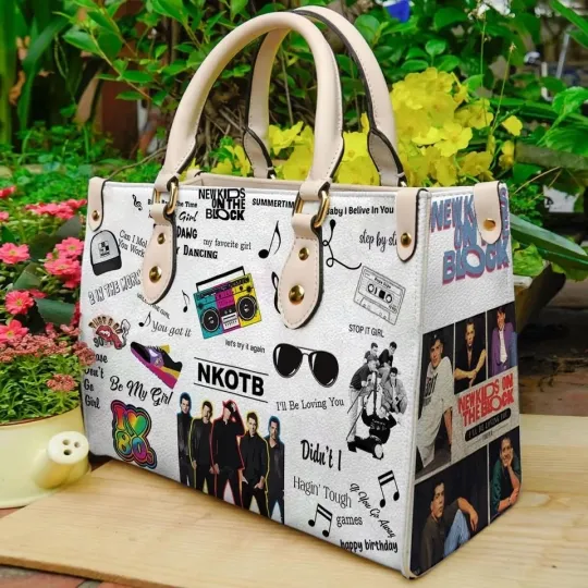 Discover Vintage NK on The Block  Leather Handbag Tote Purse, Gift for Her Women