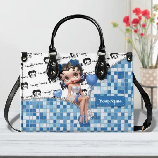 Discover Betty Girl Cartoon Leather Bag Leather Handbag Tote Purse, Gift for Her Women
