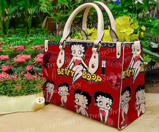 Discover Betty Girl Cartoon Bag Leather Handbag Tote Purse, Gift for Her Women