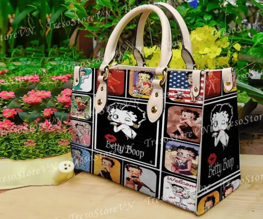 Discover Betty Girl Cartoon Leather Bag Leather Bag Tote Bag , Gift for Her Women