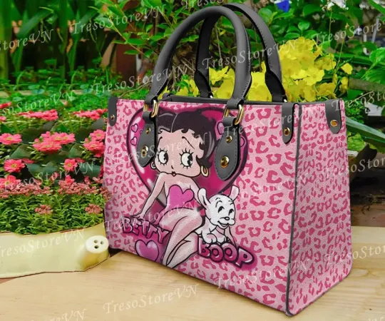 Discover Betty Girl Cartoon Leather Bag Leather Handbag Tote Purse, Gift for Her Women