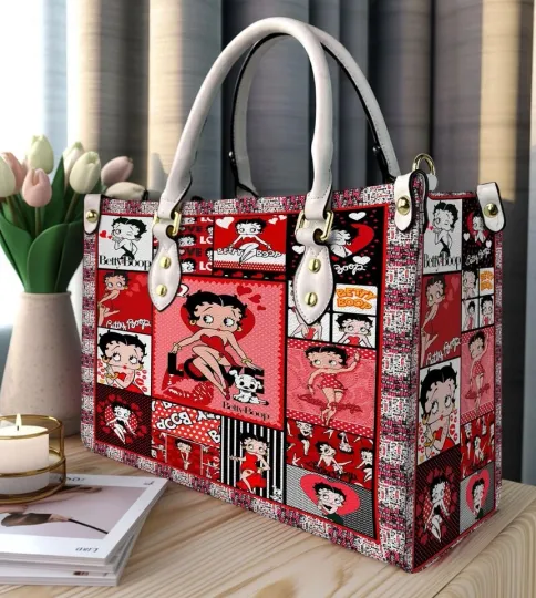 Discover Betty Girl Cartoon Leather Bag  Leather Handbag Tote Purse, Gift for Her Women