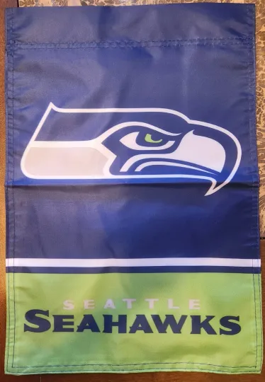 Seattle Seahawks 12 X 18 Inches Double Sided football Football Garden Flag