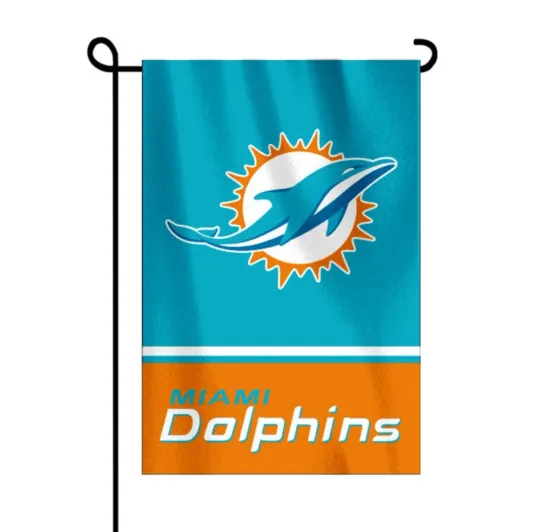 Miami Dolphins Garden Flag Double Sided 12x18 Yard Hanging Flag football