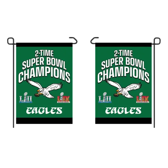 Discover Philadelphia Eagles garden flag, 2 times superbowl champions, double side flag