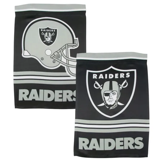 Discover football Las Vegas Raiders Double Sided Garden Flag in Team Colors, 12.5 x 18-Inch