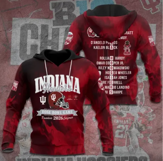 Discover Hoosiers Football 3D Hoodie Apparel Gift For Valentine