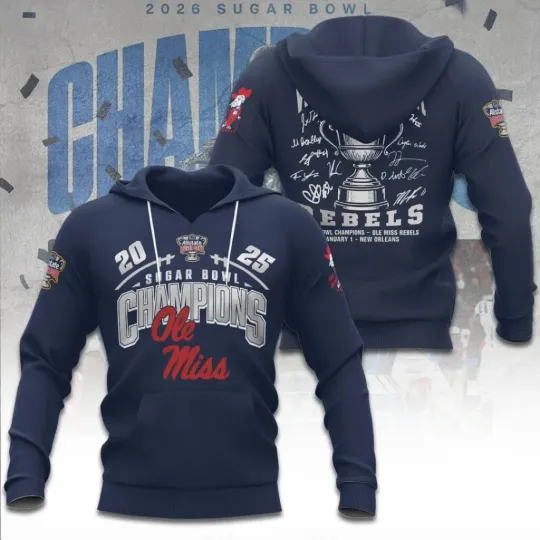 Miss Rebels Football 3D Apparel Hoodie