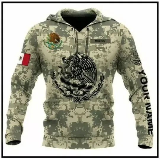 Discover Personalized Name Mexico Flag Mexican 3D HOODIE Best Price All Over Print