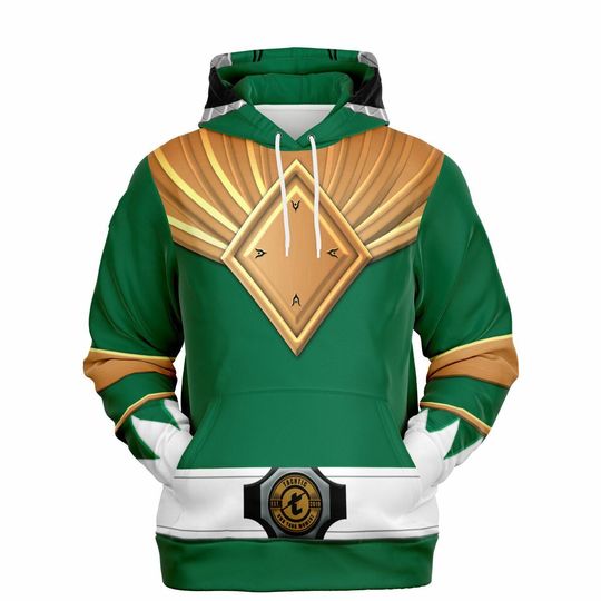 Discover Adult MMPR Green Ranger 3D Hoodie