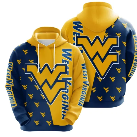 Discover West Virginia Mountaineer Football Team NCAA 3D All Over Print Hoodie