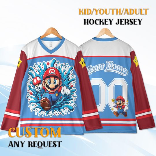 Discover Custom Hockey Jersey Youth Adult Only, Personalized Name Number, Cartoon Style Hockey Shirt