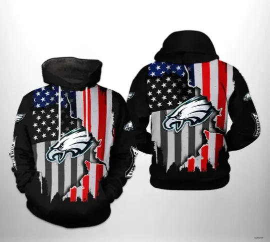 Discover Philadelphia Football Team Eagless 3D Hoodie
