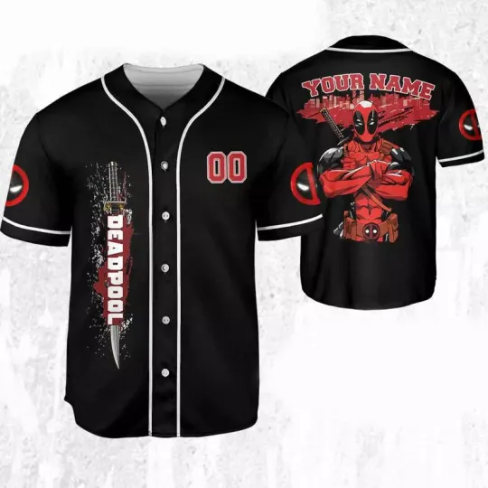 Discover Personalized Amazing Superhero Deadpool Halloween BASEBALL JERSEY SHIRT US Size